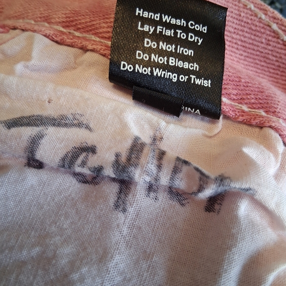 POL Pearl Jeans Pink Embellished Denim Statement High Rise Size Small - Picture 10 of 16